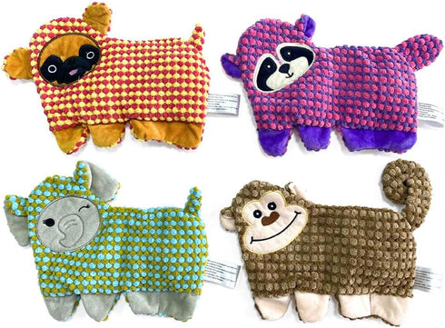AZSSMUK Cute No Stuffing Dog Toy for Small Medium Breeds, Fun Indoor Chew and Play (4 Pack)