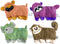 AZSSMUK Cute No Stuffing Dog Toy for Small Medium Breeds, Fun Indoor Chew and Play (4 Pack)