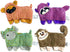 AZSSMUK Cute No Stuffing Dog Toy for Small Medium Breeds, Fun Indoor Chew and Play (4 Pack)