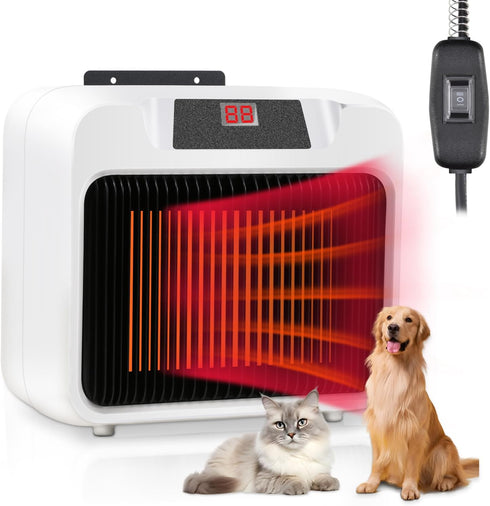 PETFROH Dog House Heater with Smart Thermostat 300W/600W Chicken Coop Heater for Outdoor/Indoor
