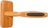 Bass Brushes Soft Slicker Pet Brush with Bamboo Handle and Rubber Grips for Grooming