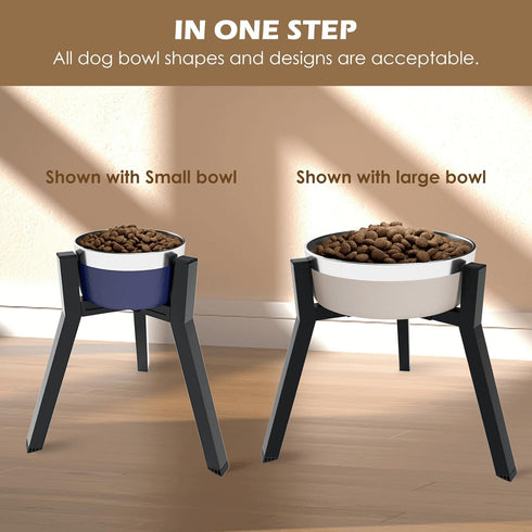 Elevated Dog Bowls for Large Dogs, Adjustable Width Stand for 7-10.6" Wide Bowls, 13.7 in Tall (Bowl Not Included)