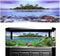 3D Effect Aquarium Fish Background Coconut Tree Beach Double-Sided Adhesive Wallpaper Decor (91 * 50cm)