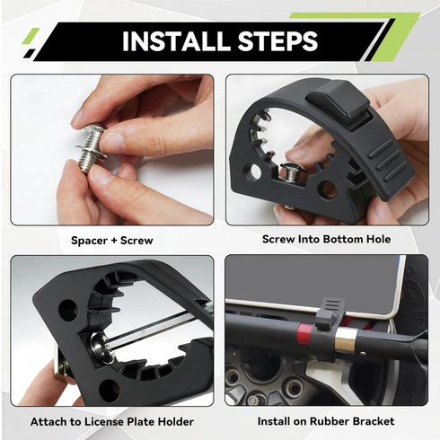 MusixiA 1"~1.5" 6Pcs Shovel Holder for Truck Quick Release Rubber Clamp Grip Mount Kit Fits for Roof Rack from
