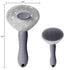 Self Cleaning Slicker Brush for Dogs & Cats, Full Diamonds, Skin Friendly, Grey