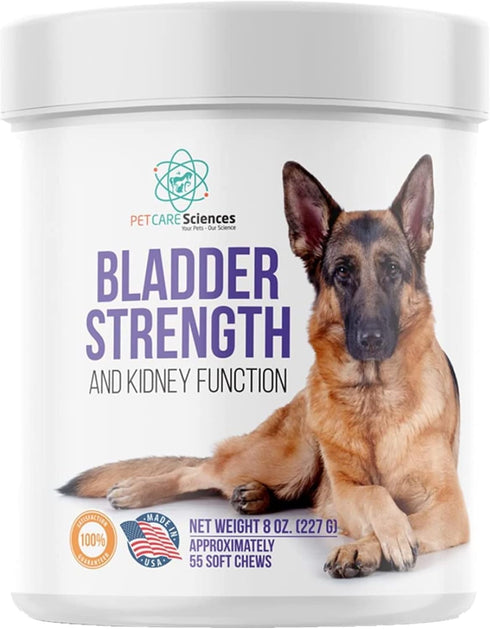 Bladder Strength Chews - Approx 55 Natural Dog UTI Treatment | Kidney Support for Senior Dogs