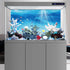 AWERT 36x20 inches Vinyl Undersea Theme Aquarium Background with Colorful Coral and Tropical Fish