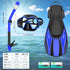 Set,Panoramic Swimming Snorkeling Gear for Adults,Mask Fins Snorkel View Diving Mask Anti-Fog,Dry Snorkel,Adjustable