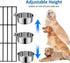 2 Pack Hanging Metal Dog Bowls, No Spill Stainless Steel Dish for Small & Medium Dogs (6.3 * 2.6” & 5.5 * 2.4”)