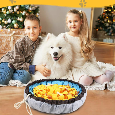 SZEE Snuffle Mat for Dogs, Adjustable Sniffing Mat for Smell Training and Slow Eating, Dog Snuffle Pad for Mental