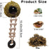 Hermit Crab Moss Coconut Shell Hideout with Climb Ladder,Leopard Gecko Hide Hut with Moss and Sea Shells,Hermit Crab