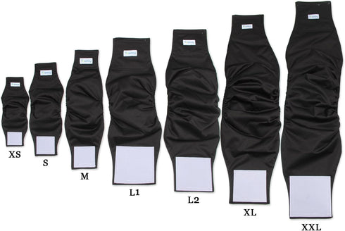 Teamoy 3 Pack Male Dog Diaper Wrap - Washable Puppy Belly Bands, Super-Absorbent, Comfortable, Black