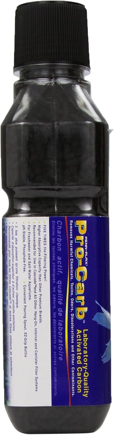 Penn-Plax Pro-Carb for Crystal Clear, Healthy Aquarium Water, 28-Ounce, Black/Gray