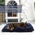 Small Dog Crate Pad, 24 Inch Dark Blue Washable Fluffy Mat for 24 Inch Dog Cage, Indoor and Outdoor Use