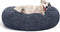 MIXJOY Orthopedic Dog Bed, Comfortable Donut Cuddler Round Bed, Ultra Soft Washable for Dogs & Cats, 30'', Grey-Blue