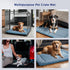 Dog Bed Mat, Reversible Dog Crate Pad, Soft Washable Kennel Mat (Cool and Warm) for Small Medium Dogs (18''x13'', Blue)