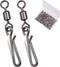 Fishing Clips Kit, 60/200pcs Quick Clips Fishing Barrel Snap Swivel with Hanging Snap Swivel for Freshwater Saltwater
