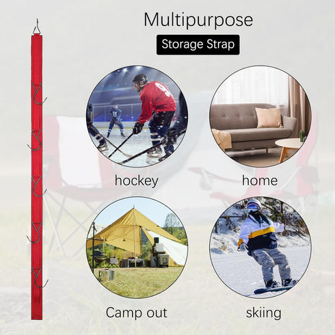 Hockey Drying Rack, Portable Sports Gear Organizer with 5 Hooks, Ideal for Ice Goalie Hockey Gifts