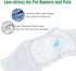 Wegreeco Washable Male Dog Diapers, Pack of 3, Large - 18"-21" Waist, Washable Belly Wrap