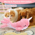 Mity Rain 2 in 1 Interactive Dog Toys, Plush Squeaky Fish Toy, Rechargeable Wiggly Pink for Small Medium Large Dogs