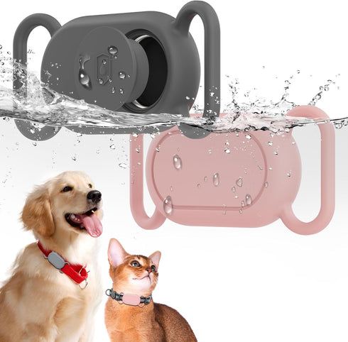 Waterproof Silicone Case Holder for Galaxy Smarttag2, 2 Pack Pet Collars, Anti-Lost Scratch Resistant Cover for Samsung