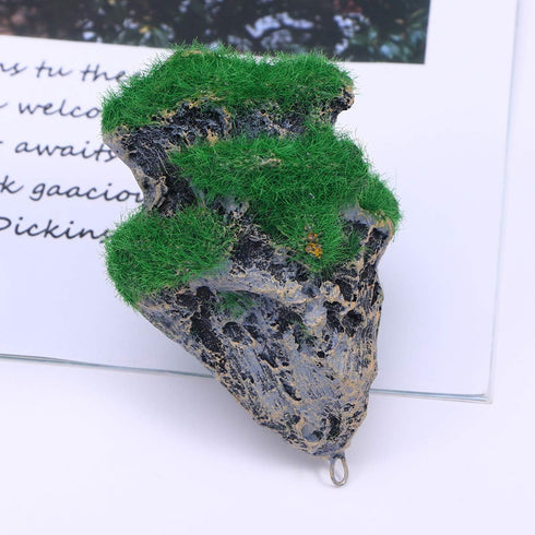 POPETPOP Floating Rocks for Aquarium Resin Decorations: Artificial Suspended Rock Ornament for Fish Tank Landscape