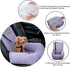40lbs, Dog Car Seat for Small Medium Dogs Up to Detachable Washable Soft Pet Booster Travel Bed for Front & Purple Seat