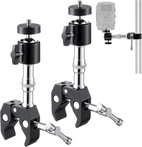 HappyAlley 2pcs T Post Trail Camera Holders, Trail Camera Mounting Bracket, Adjustable Trailcam