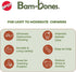 SPOT Bam-Bones Bone, 7.25in, Chicken Flavor - Durable Bamboo Fiber Dog Chew for Light to Moderate Chewers under 40lbs