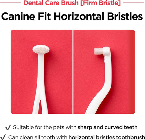 Dental Care Brush with Firm Bristles, Resilient Toothbrush for Dog Tartar and Plaque Removal