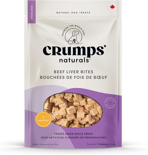 Crumps' Naturals Beef Liver Bites for Pets, 4.8-Ounce