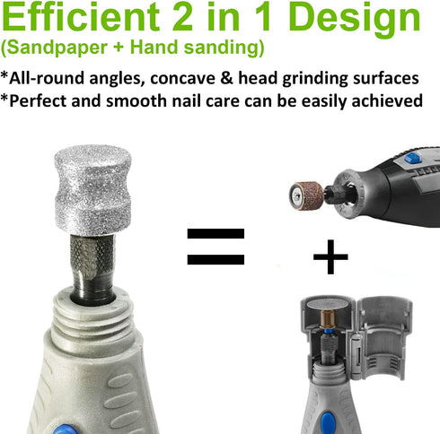 Jumbo Diamond Dremel Dog Nail Grinder Attachment, Faster Dremel Diamond Bit for Dog Nails, 1/8'' for Home Nail Care