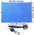 Golf Towel and Brush Set | Microfiber Waffle Design Golf Towel 16" X 24" with Retractable Zip-line Brush (Blue)