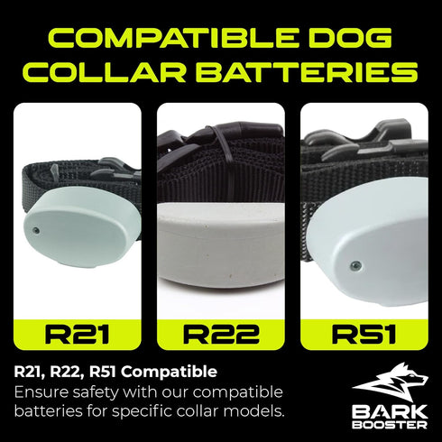 Dog Collar Batteries - Replacement for Invisible Fence Collar Batteries R21, R22, R51 (4-Pack)