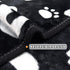Soft Fleece Dog Blanket for Small Medium Dogs, Cute Paw Print Fluffy Flannel Pet Blanket Mat Cover for Bed Couch, Black