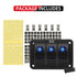 FXC Rocker Switch Aluminum Panel, 3 Gang Toggle Switches Dash, 5 Pin ON/Off, 2 LED Backlit for Boat Car Marine Blue