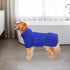 Geyecete Dog Bathrobe Towel, Fast Drying Super Absorbent Pet Bath Robe Towel for Dogs and Cats, Blue-M