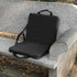 Ddewing Outdoor Folding Chair Cushion Black Zippered Pocket Square Chair Cushion Portable Handle Adjustable Floor Chair