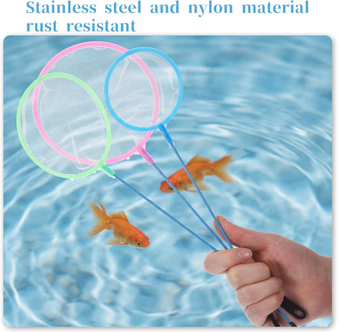 Psiriol 3 Skimmer, (3 Pcs Aquarium Fish Nets, Plastic Artemia Sieves, Small Fish Net, Brine Shrimp Net, Fish-Tank