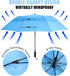 G4Free 62inch Portable Golf Umbrella, Automatic Open Large Oversize Vented Double Canopy Windproof Waterproof (Sky Blue)