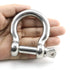 Heyous 1/2 Inch Screw Pin Anchor Shackle, Stainless Steel Heavy Duty Bow Shape Load Clamp for Outdoor