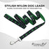 Parisian Pet Dog Leash - 4Ft Heavy Duty Scottish Green Plaid Print Nylon Doggie Walking Leash for Small and Medium Dogs