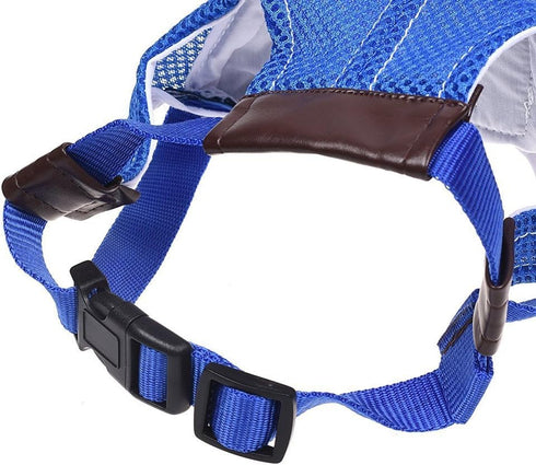 Pet Dog Baseball Cap - Outdoor Sun Protection Hat for Small Medium Large Dogs (Medium Cap, Blue)