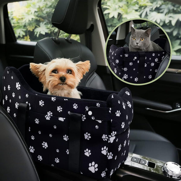 Cullaby Center Console Dog Car Seat Safe Travel for Small Dogs Under