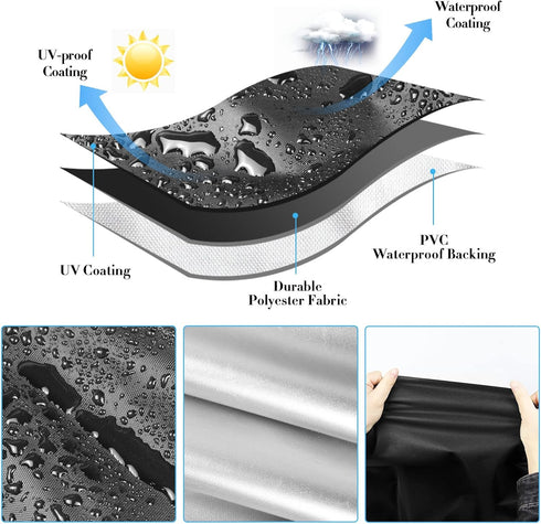 80 32"L18"W32"H, Cooler Cart Cover for Most Quart Rolling Cooler Cart Cover, Waterproof Patio Cooler Covers Outdoor