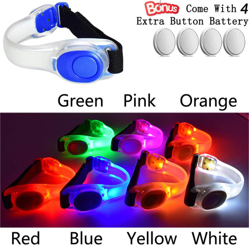 Premium LED Light Up Armband, Reflective Adjustable Wearable Silicone Running Belt for Outdoor Sports