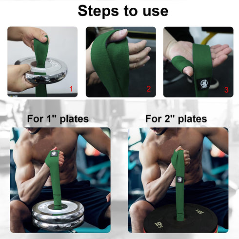 J Bryant Arm Wrestling Training Strap Belt for Wrist, Forearm, and Biceps Workouts, Compatible with 1 & 2 Inch Plates