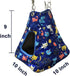 Small Animal Hammock Sleeper Cage Accessories for Ferret, Rat, Guinea Pig, Degu, Gerbil, Mice, Hamster (Blue Tent)