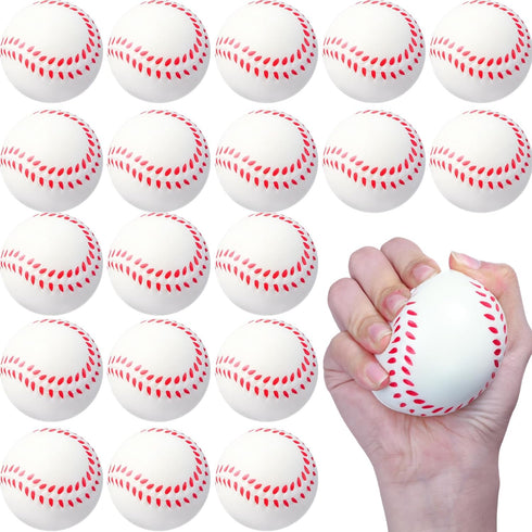 Silipull 48 Pack Baseball Stress Ball 2. 75 Inch Mini Squeeze Foam