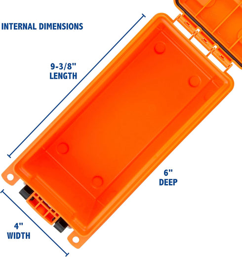 Sheffield 12630 Field Box, Water Resistant Ammo Storage Box for Pistol, Rifle, Shotgun, Stackable, Orange